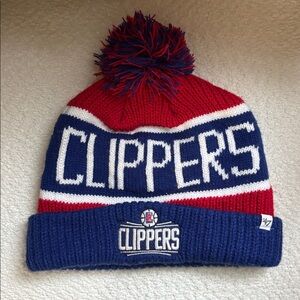 ‘47 Brand LA Clippers Knit Hat with Pom